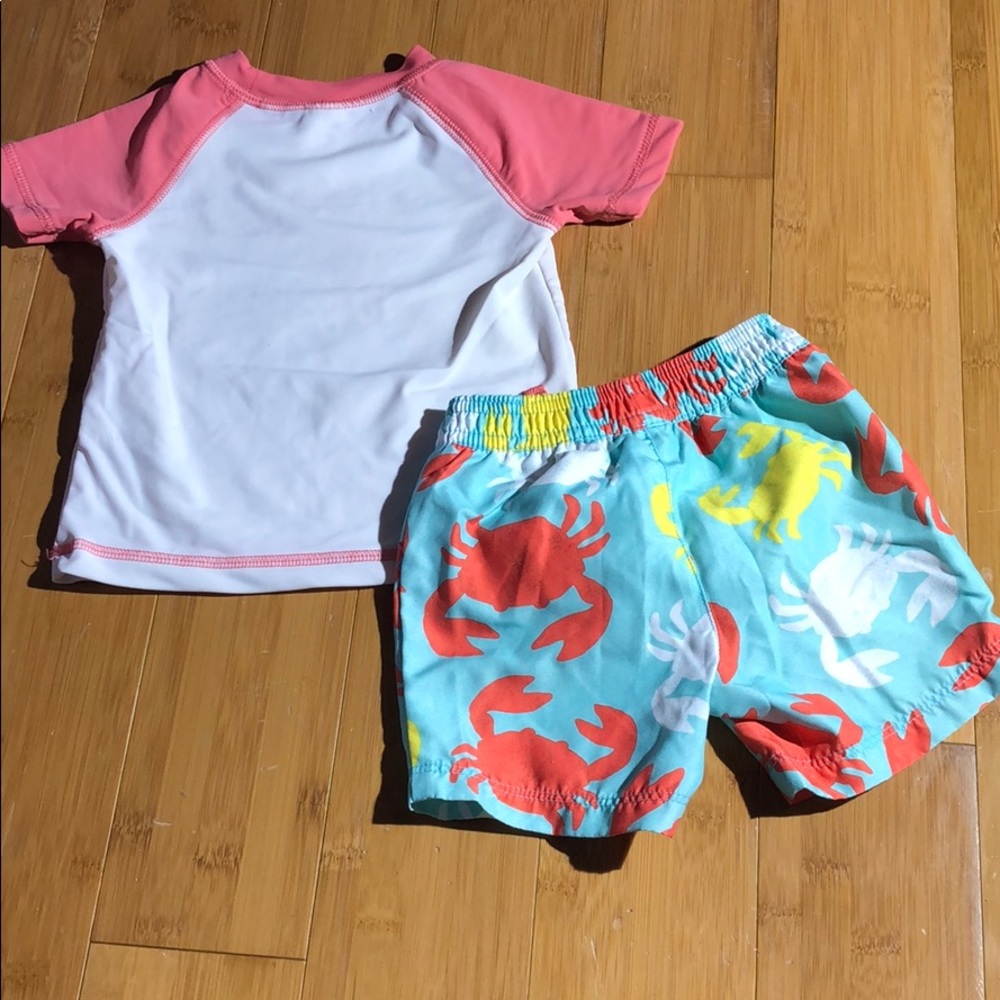 Carter’s Pinch Me I’m Cute Rashguard Set 9M - Picture 2 of 6